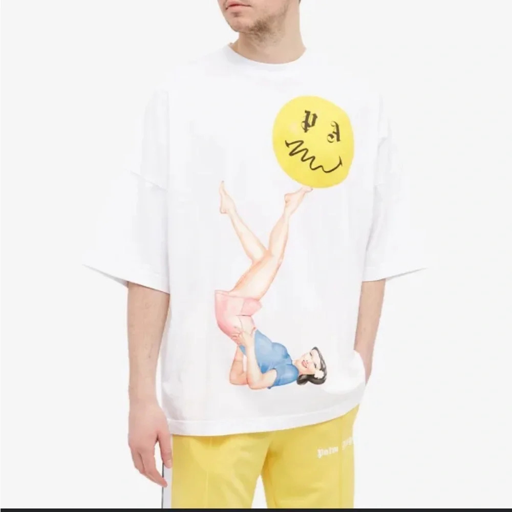 PALM ANGELS PIN UP MENS OVERSIZED TEE